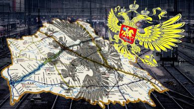Карта железных дорог Беларуси и герб России