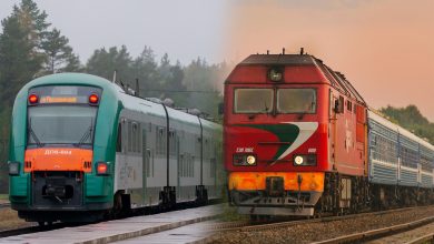 Коллаж: дизель-поезд и тепловоз с пассажирским составом