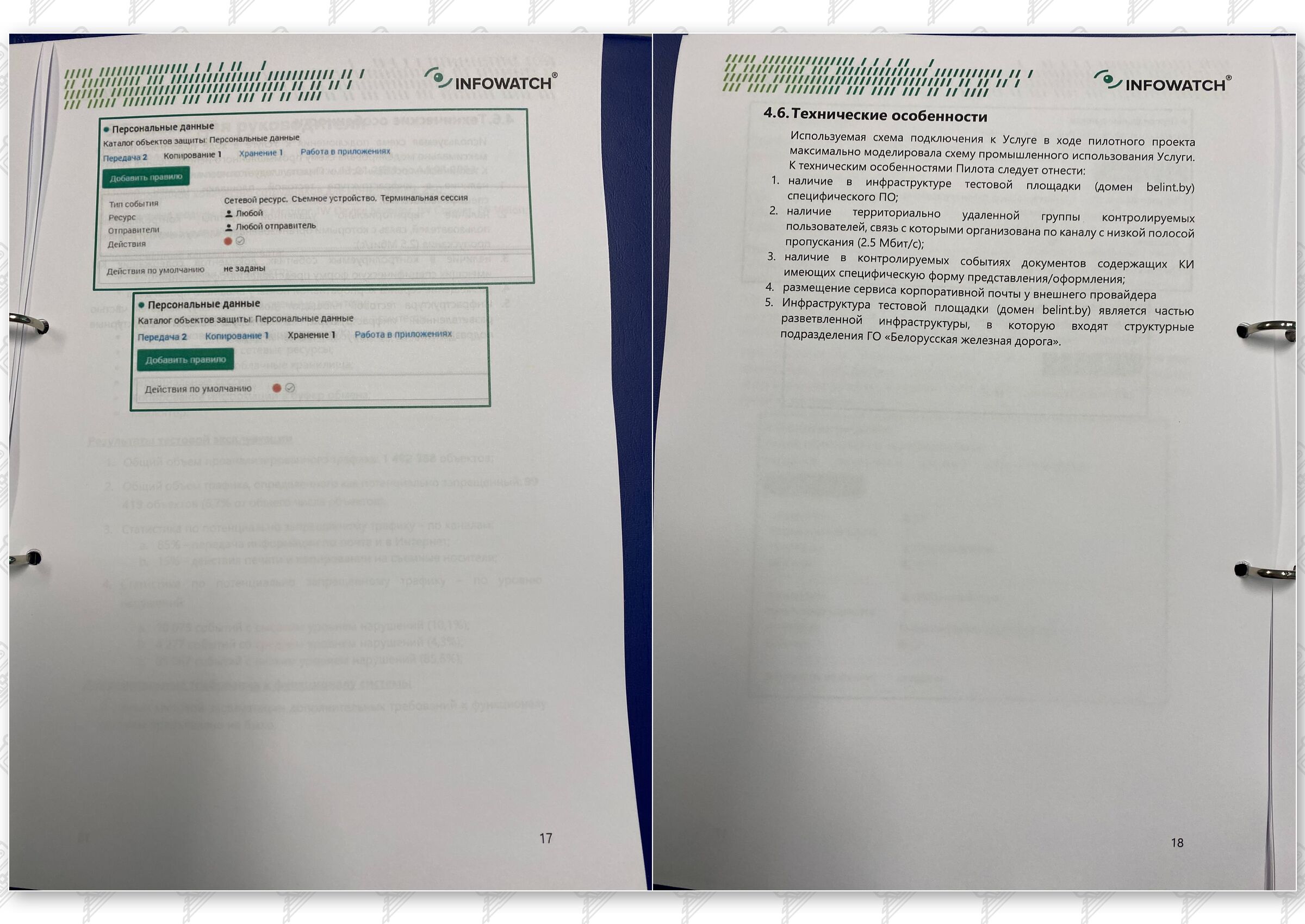 Итоговый отчет по результатам тестового использования DLP на базе программного комплекса InfoWatch, лист 10