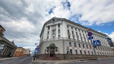 Здание Управления Белорусской железной дороги на перекрёстке
