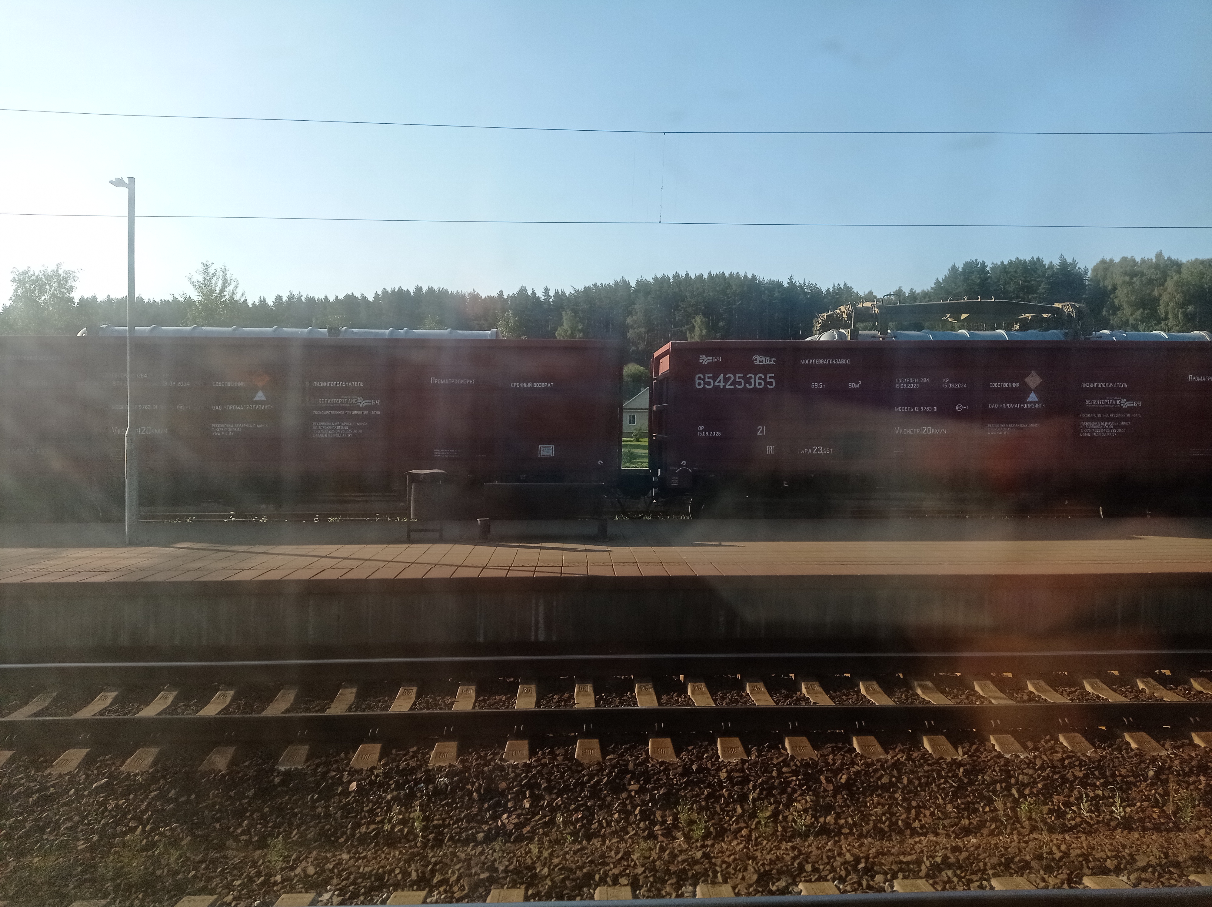 Снимок с места погрузки воинского эшелона на станции Озерище 09.08.2025