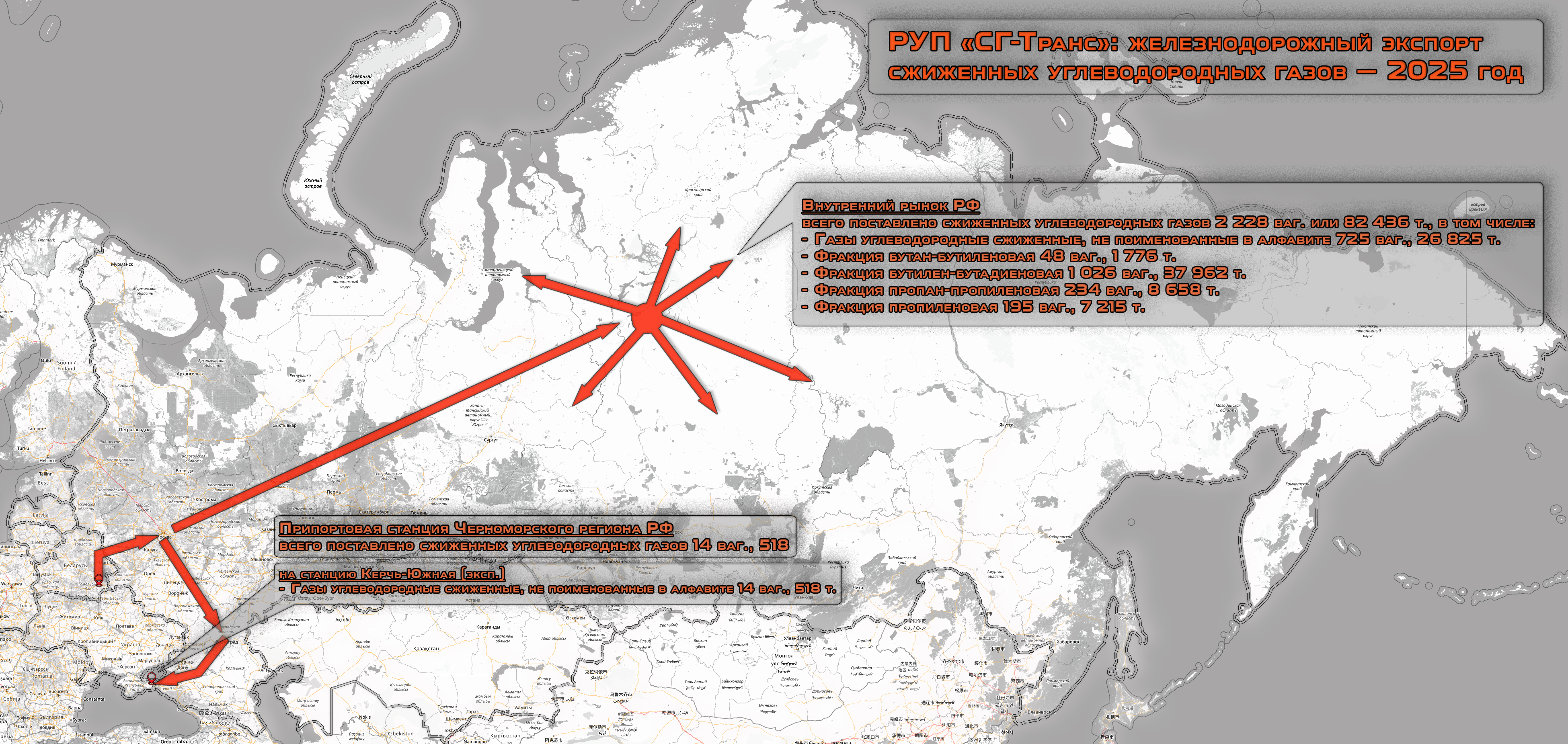 SG-Trans RUE: rail exports of liquefied petroleum gases — 2025
